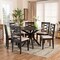 Baxton Studio Mila Sand Upholstered Dark Brown Finished Wood 7-Piece Dining Set 170-10529-10894 - alternate 9